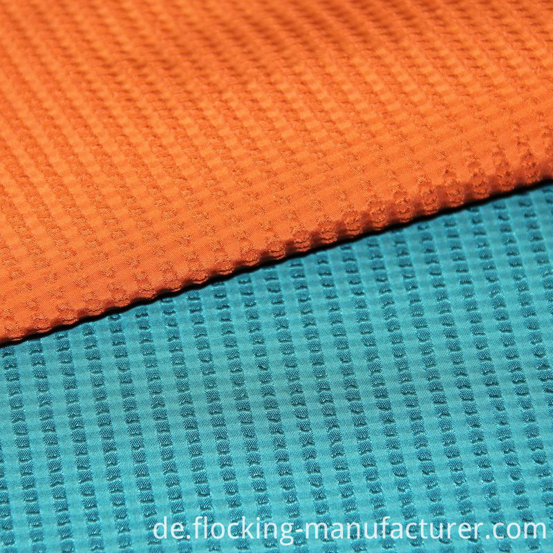 Polyester Jacquard Memory Fabric with Bubble Grid Pattern for Garment